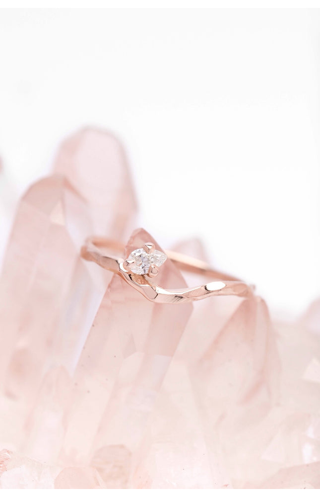 SOLITAIRE POIRE TINY LINE 0.15CT