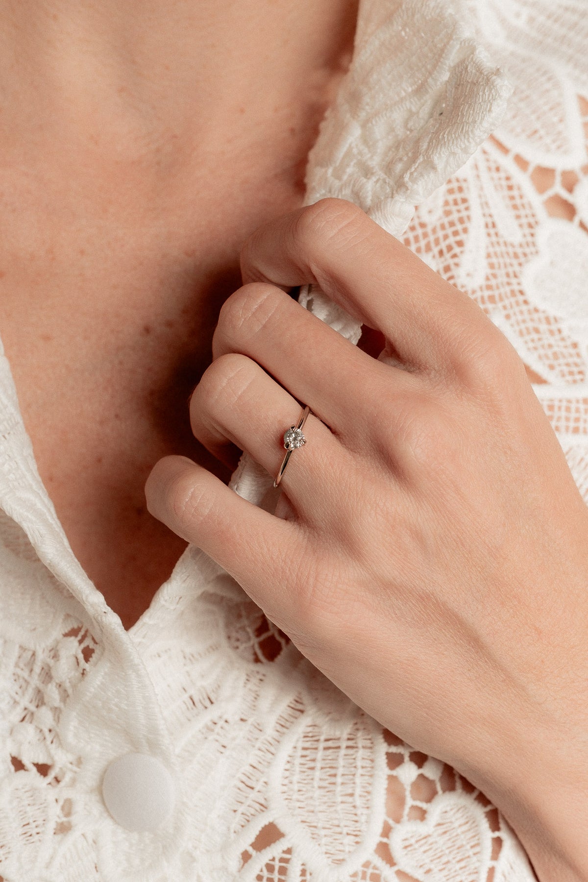 MILKY ROUND SOLITAIRE 0.33CT