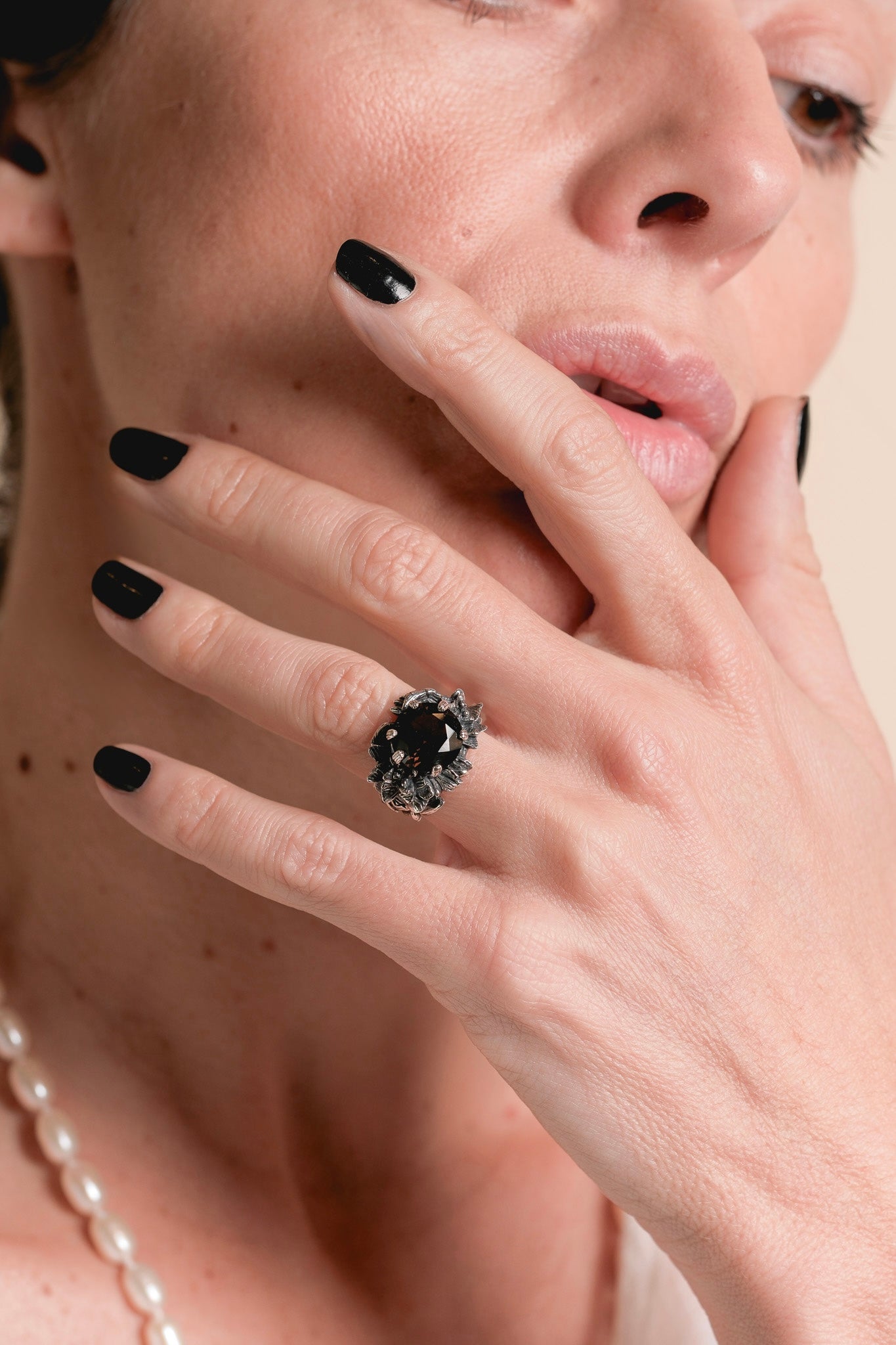 BAGUE NYMPHÉA SMOKY