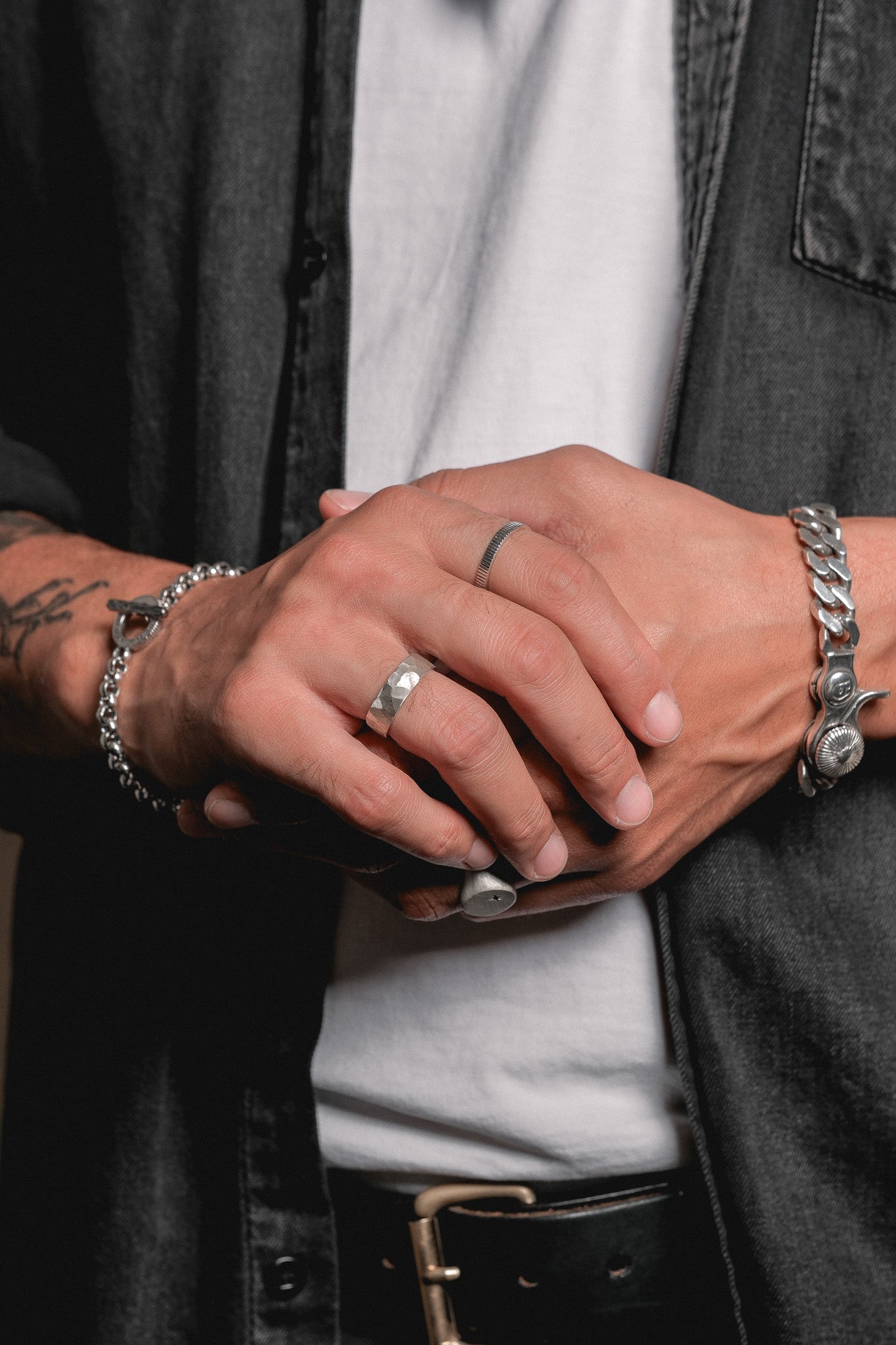 BAGUE BLACK STRIPES