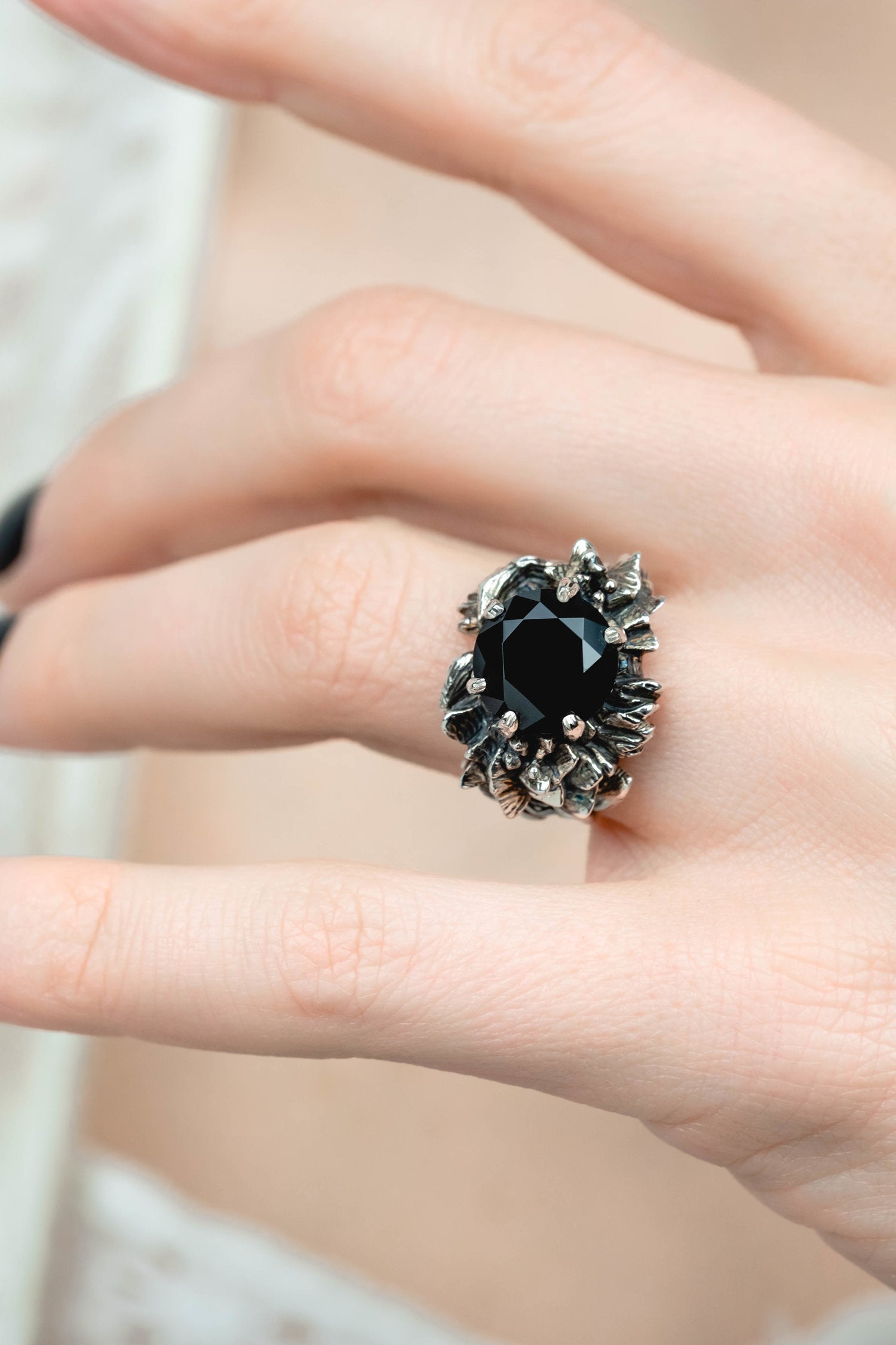 BAGUE BLACK NYMPHÉA