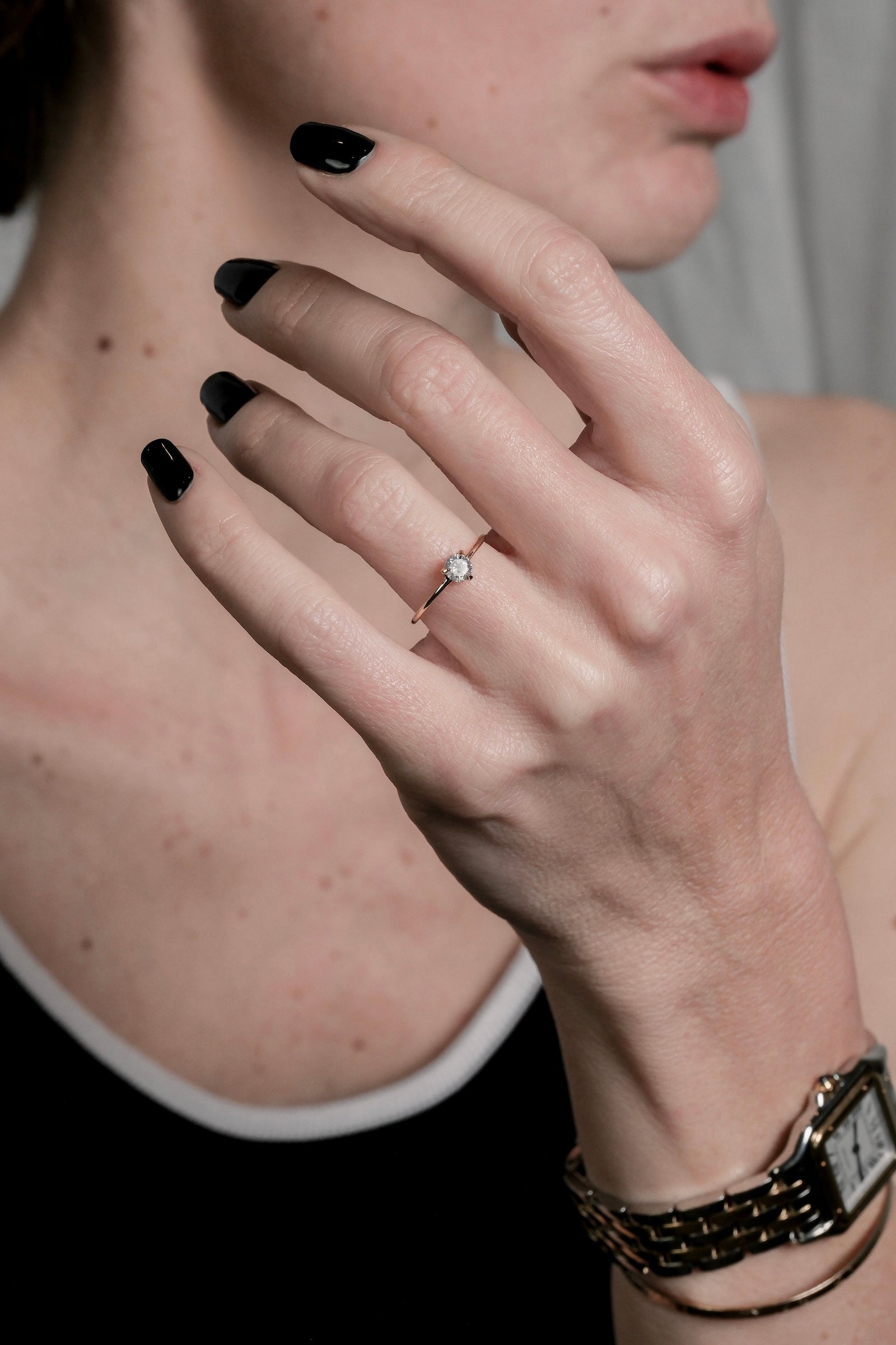 MILKY ROUND SOLITAIRE 0.34CT