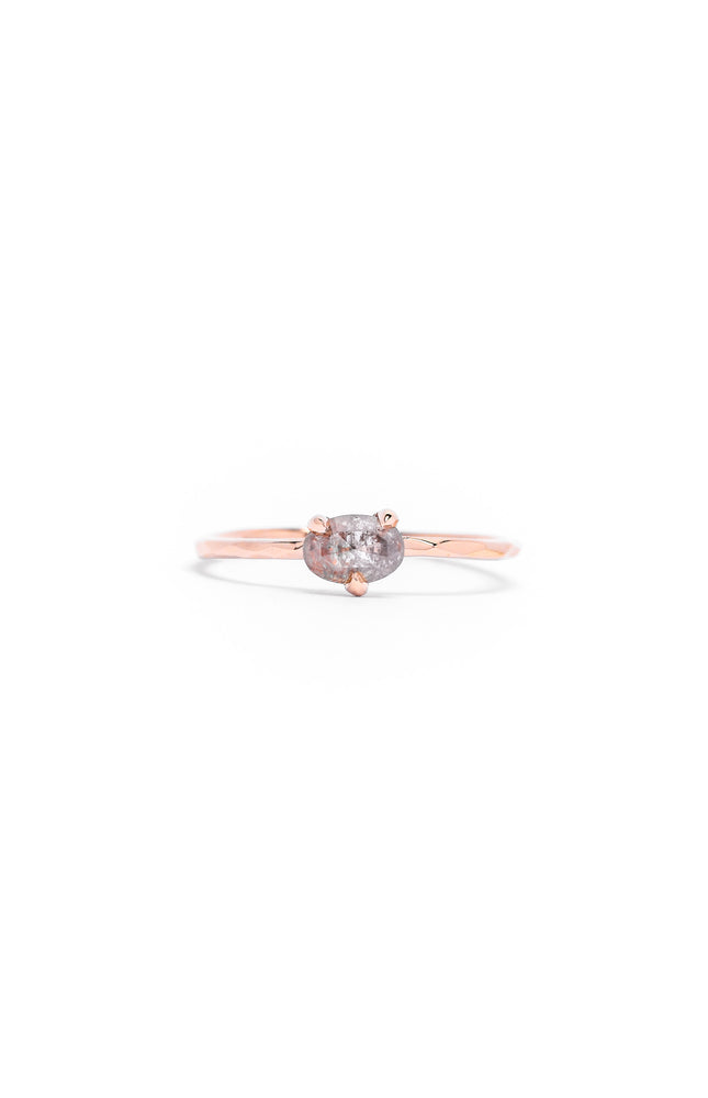 SOLITAIRE OVALE PÊCHE 0.42CT