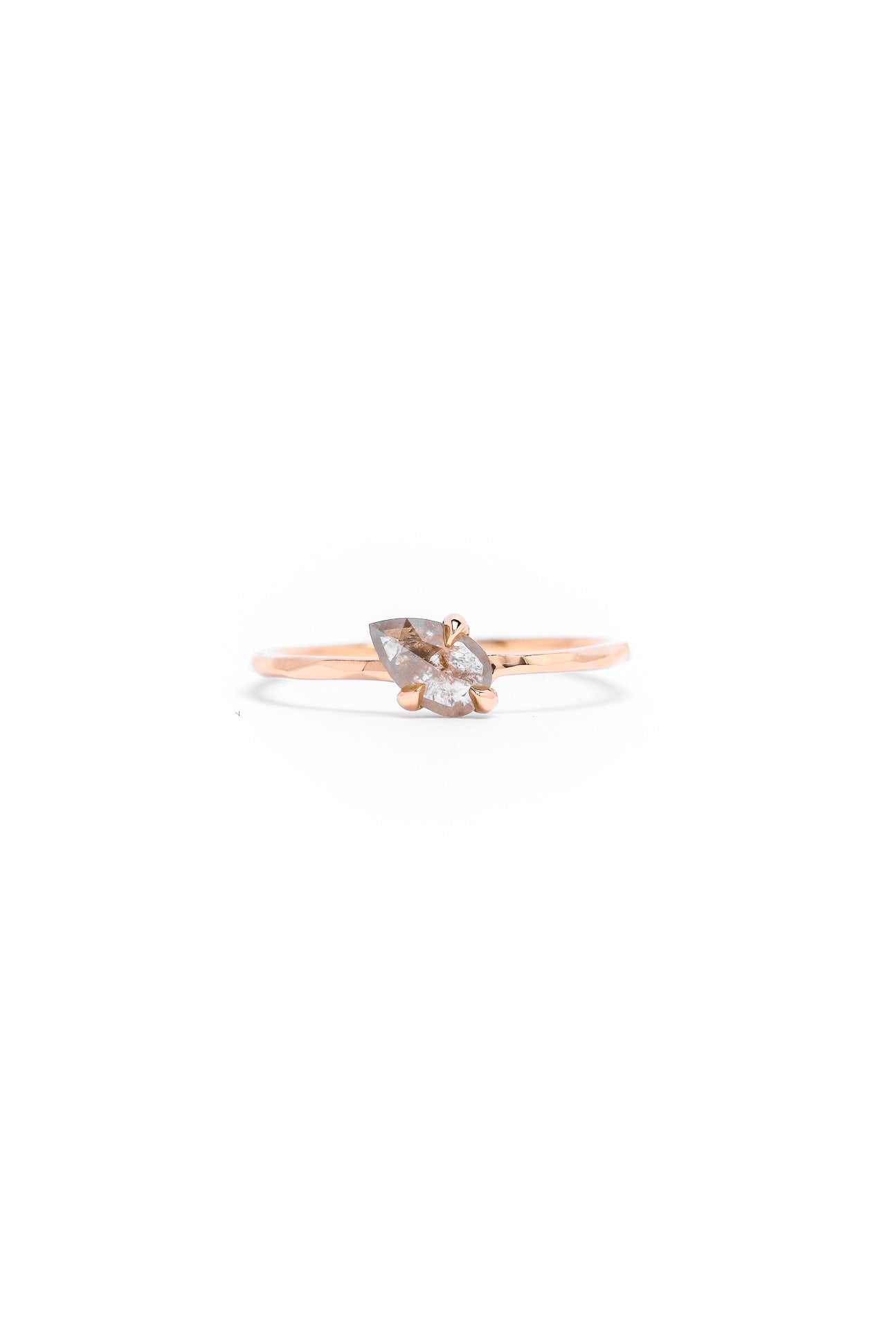 YELLOW/GREY PEAR SOLITAIRE